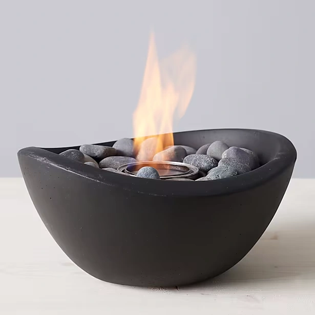 Wave Tabletop Fire Bowl