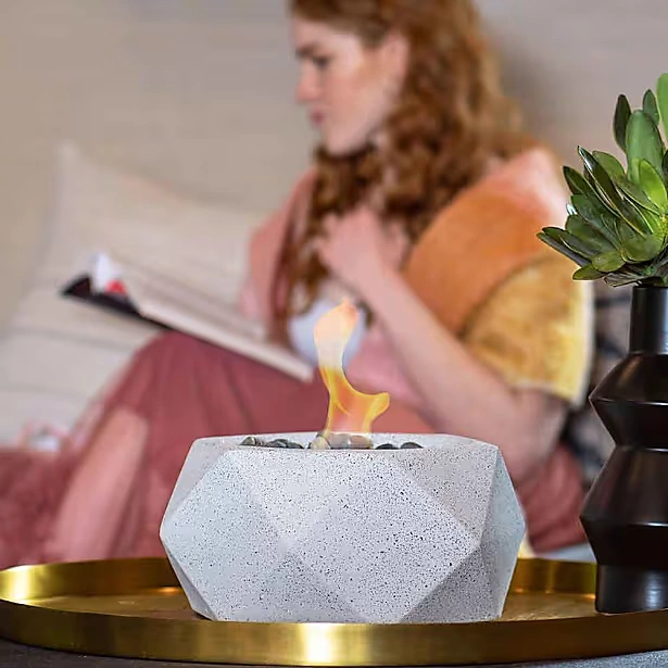 Geo Tabletop Fire Bowl